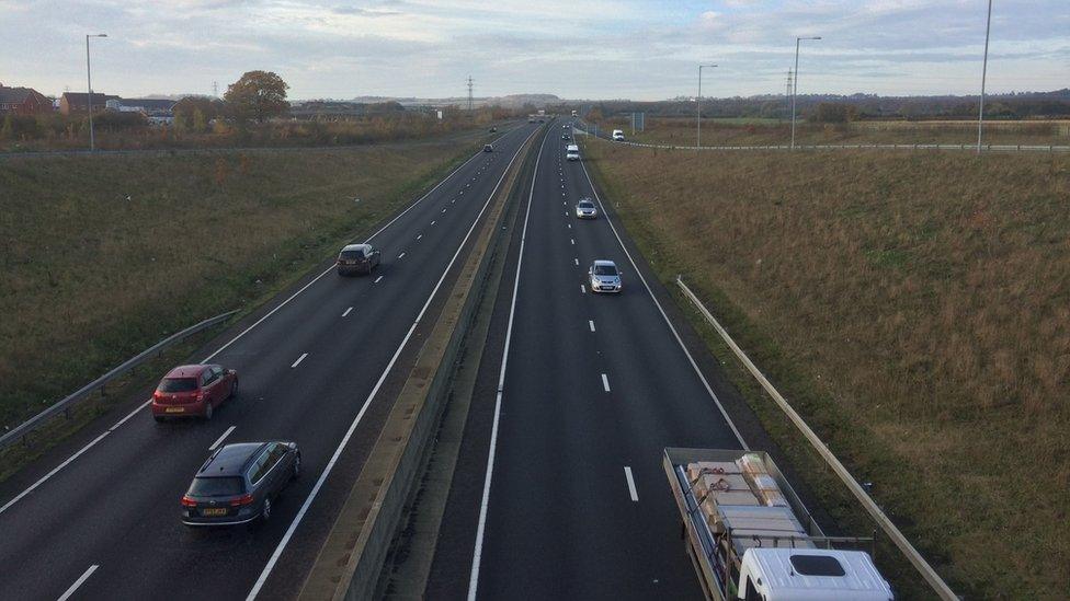 The A421 in Bedfordshire