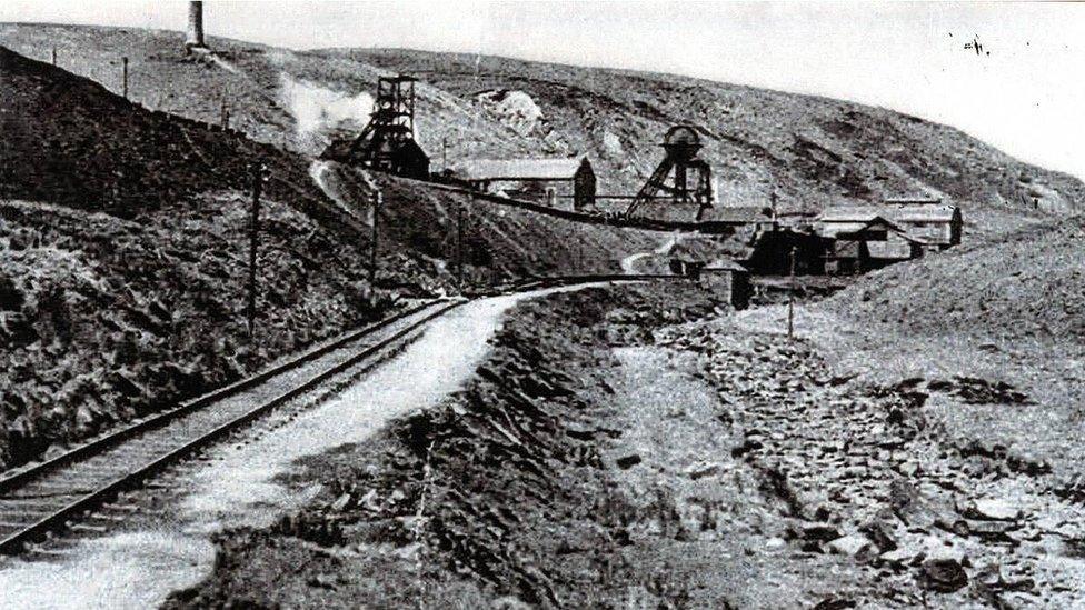 Tracks alongside Maerdy colliery