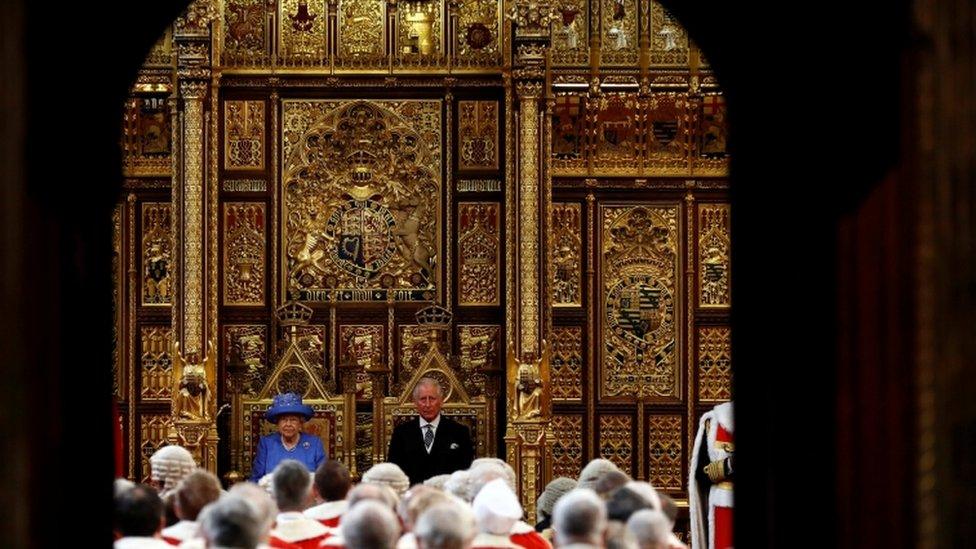 Queen and Prince Charles at State Opening of Parliament