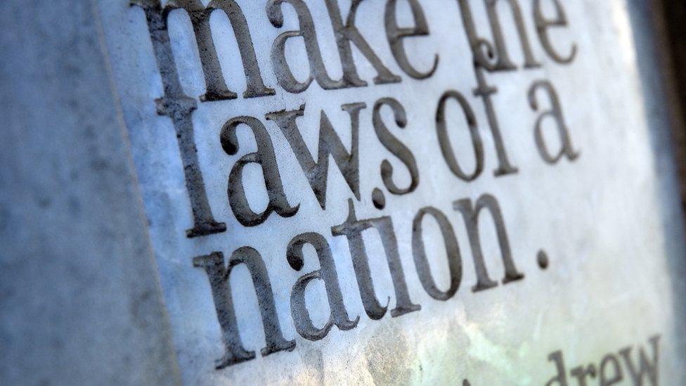 Inscription on Holyrood building