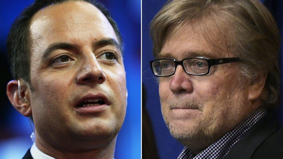 Reince Priebus (L) and Stephen Bannon (composite image)