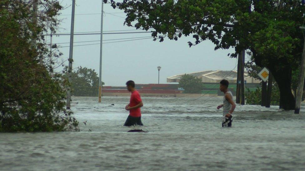 The streets of Vedado became canals in the wake of Hurricane Irma