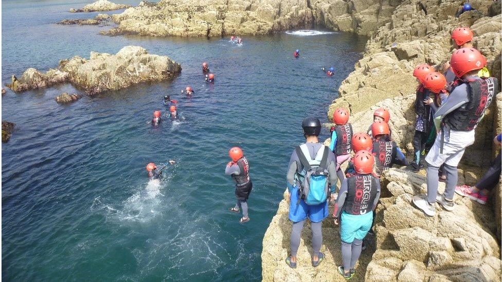 a residential school trip in Wales