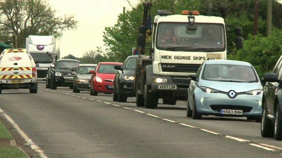 traffic along the A10