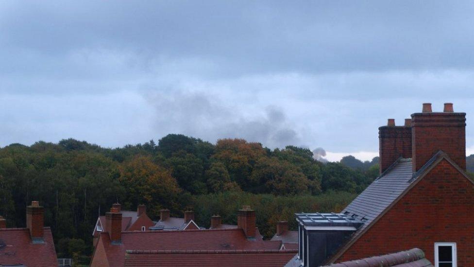 Smoke viewed from a property nearby