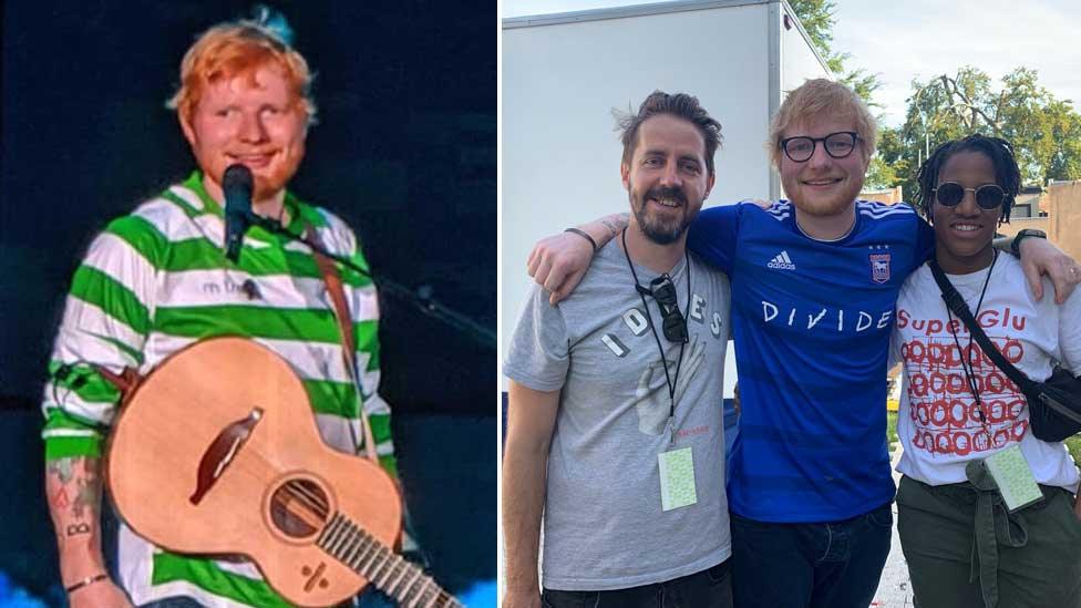 Ed Sheeran with Richard Haugh and Angelle Joseph