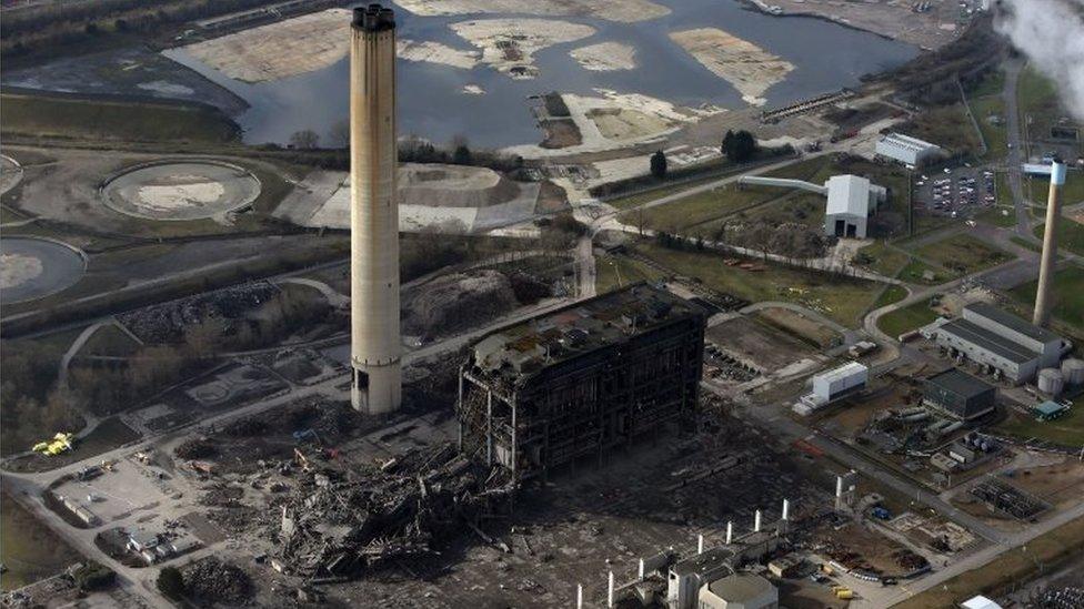 Didcot power station collapse site