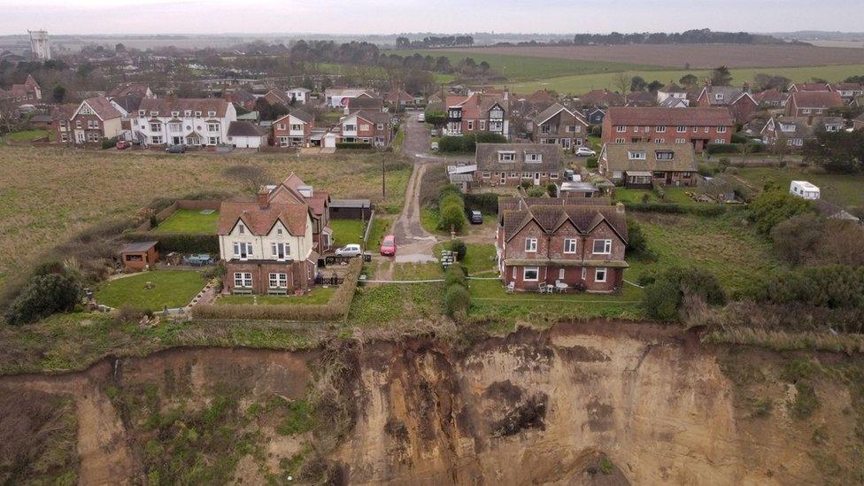 Cliff collapse at Mundesley, Norfolk