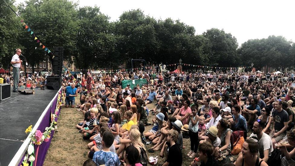 Queen Square audience during the Bristol Harbour Festival