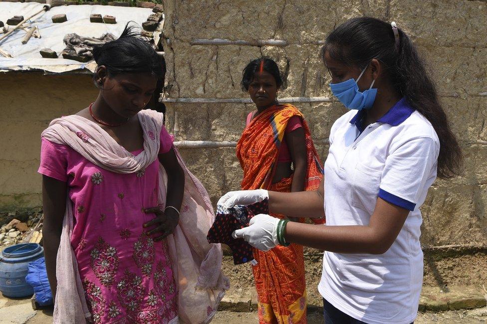 Muni Gupta with a young woman