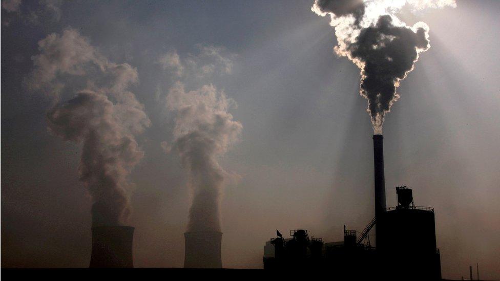 A coal-burning power plant in China