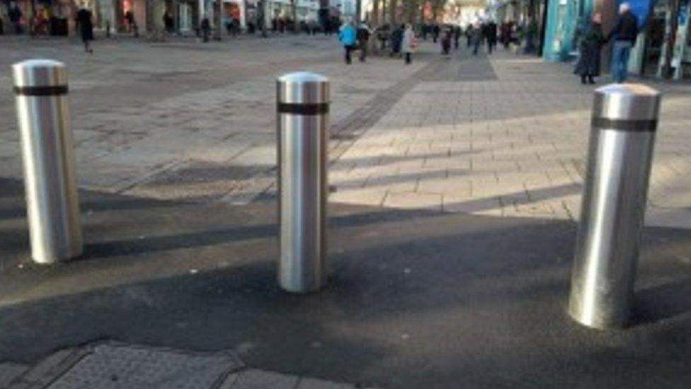 The bollards