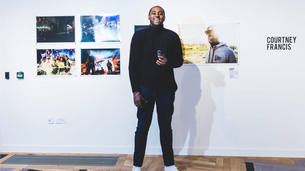 Courtney at one of his exhibitions