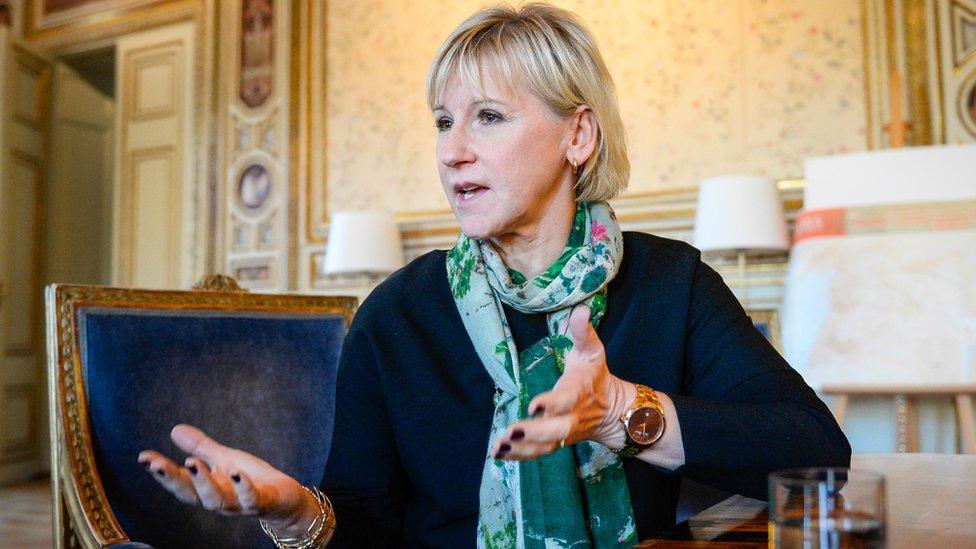 Swedish Foreign Minister Margot Wallstrom (file pic)