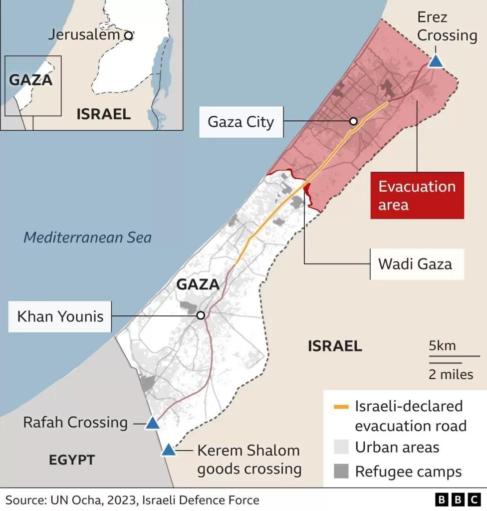 Gaza map