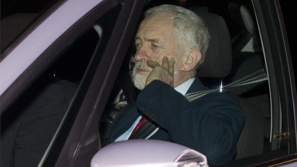 Jeremy Corbyn arrives for the Privy Council meeting