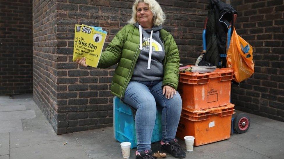 Big Issue seller