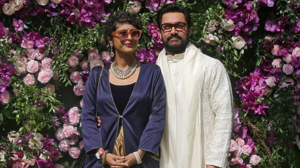 Kiran Rao (left) and Aamir Khan. Photo: March 2019