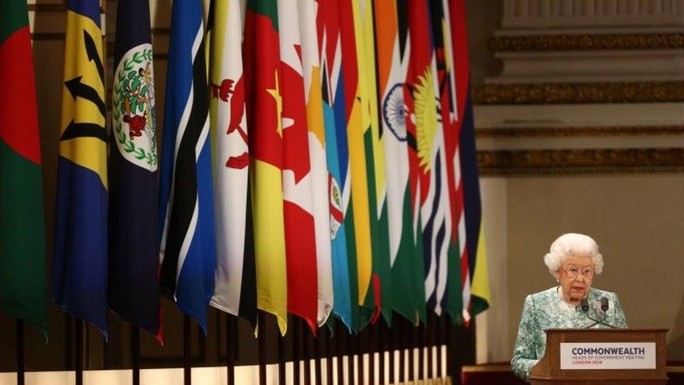 The Queen speaks at the formal opening of the Commonwealth Heads of Government Meeting