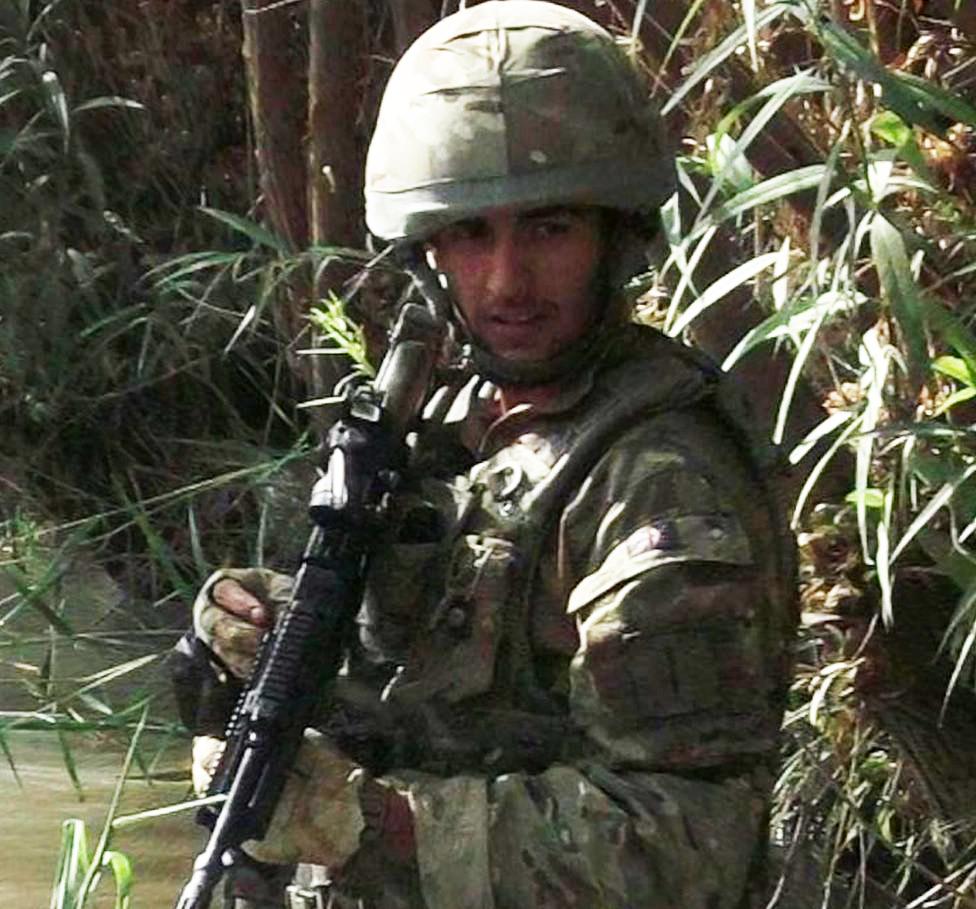 Sam Deen in the Royal Marines