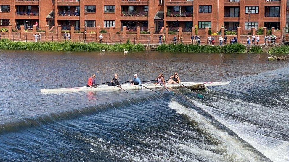 Exeter weir rescue