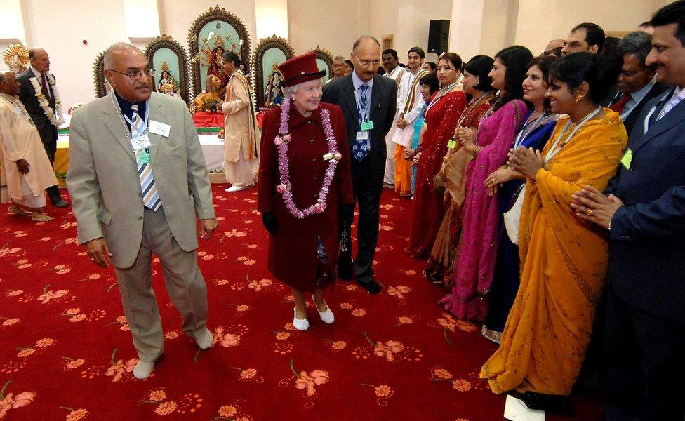 Queen Visits New Hindu Temple In Bradford