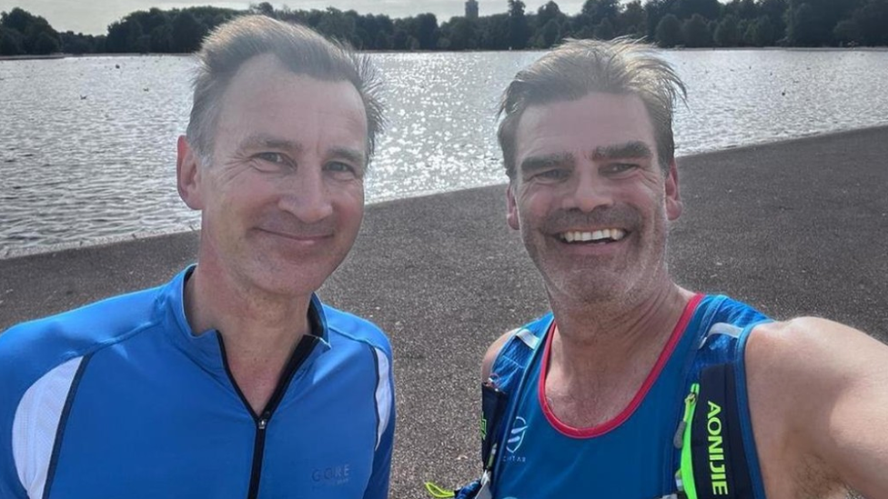 Charlie Hunt taking a selfie with his brother Jeremy