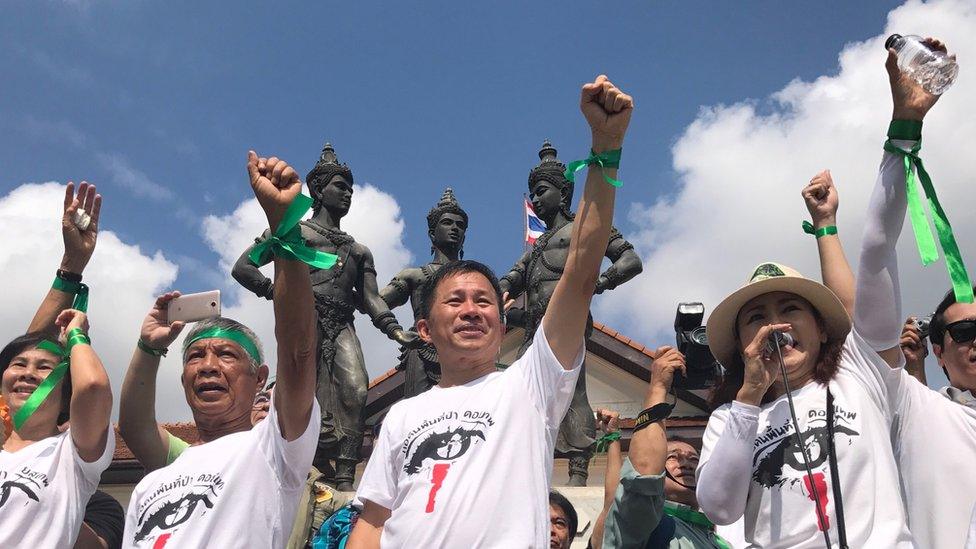 Protesters in Chiang Mai