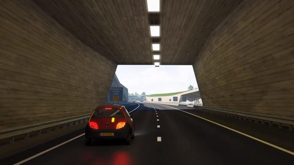 A visualisation of what the tunnel could look like