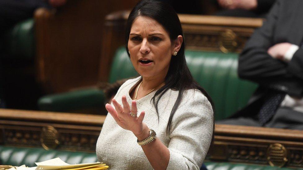 Home Secretary Priti Patel in the Commons