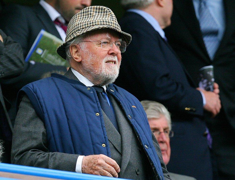 Sir Richard Attenborough at Chelsea v Aston Villa, 2008