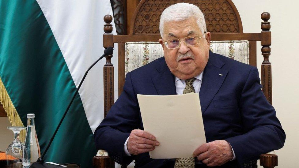 File photo of Palestinian President Mahmoud Abbas in Ramallah (31 January 2023)