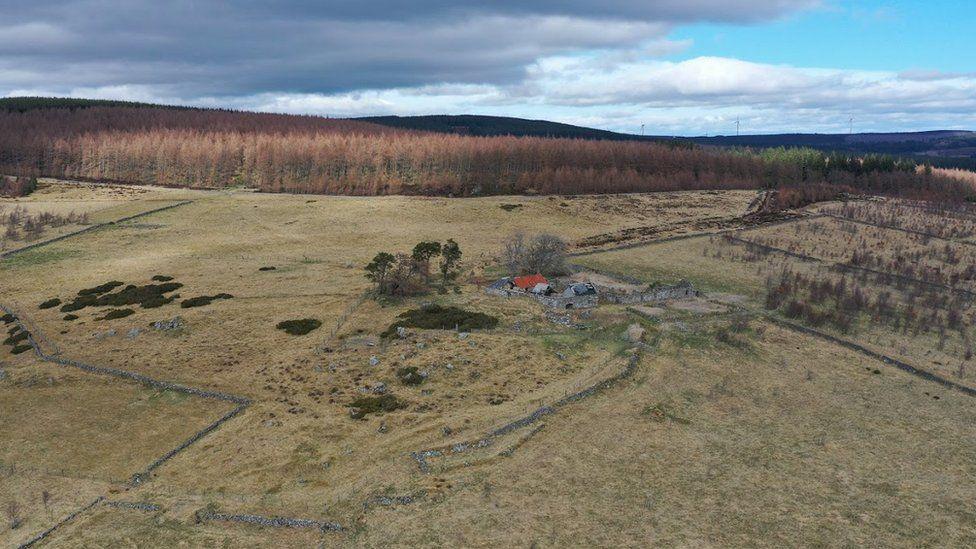 The ruins at Blackmiddens in the Cabrach