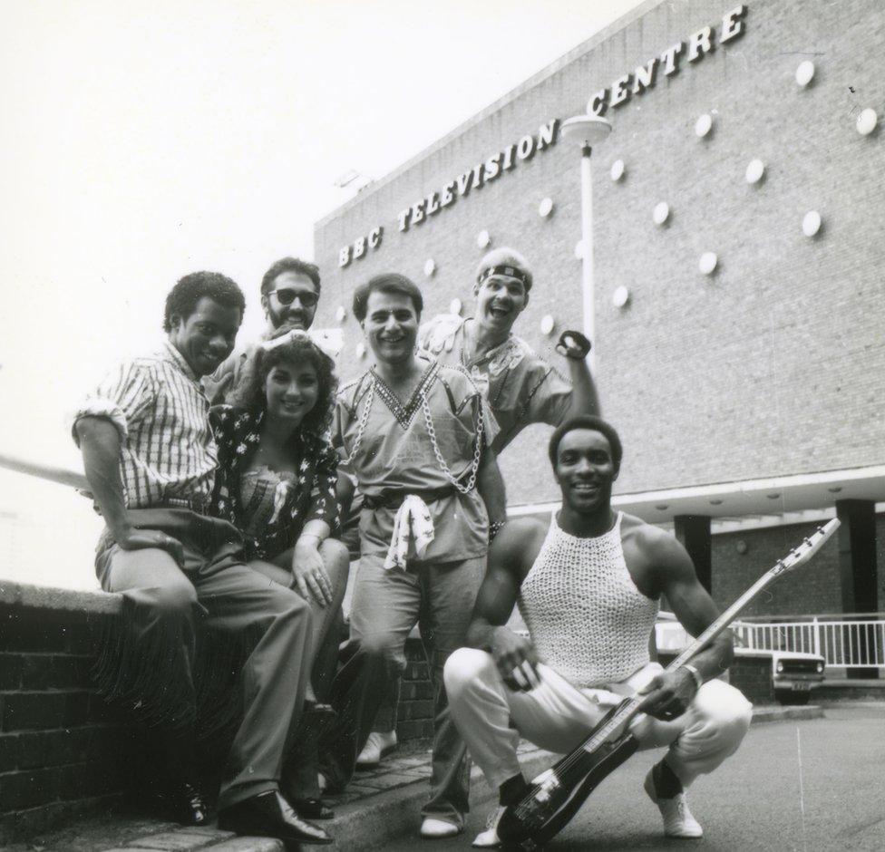 Gloria Estefan with Miami Sound Machine in 1981