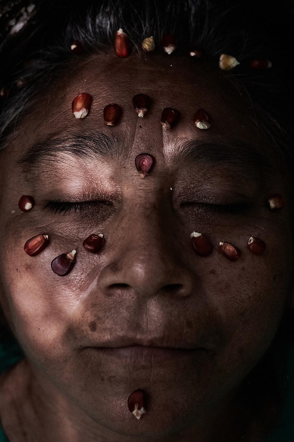 Artistic portrait of a beekeeper from Hopelchén, Campeche in southeast Mexico