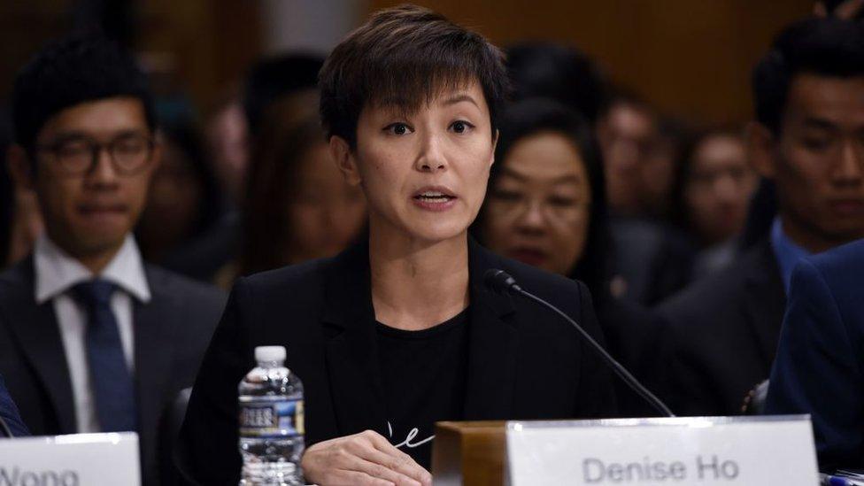 Denise Ho testifies before the Congressional-Executive Commission on China about the pro-democracy movement in Hong Kong, on September 17, 2019 on Capitol Hill in Washington, D.C