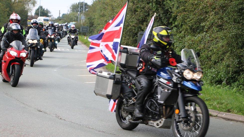 Riders taking part in Ride to the Wall