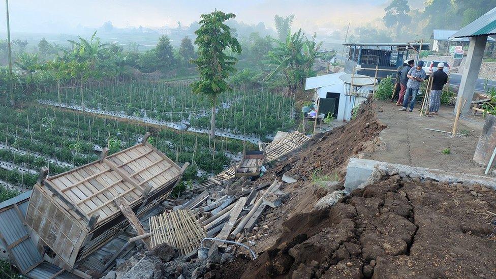 Damage is seen following an earthquake in Lombok, Indonesia, July 29, 2018