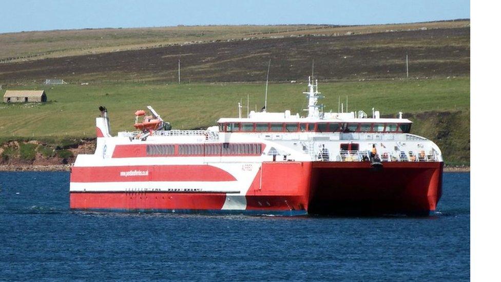 ferry under escort