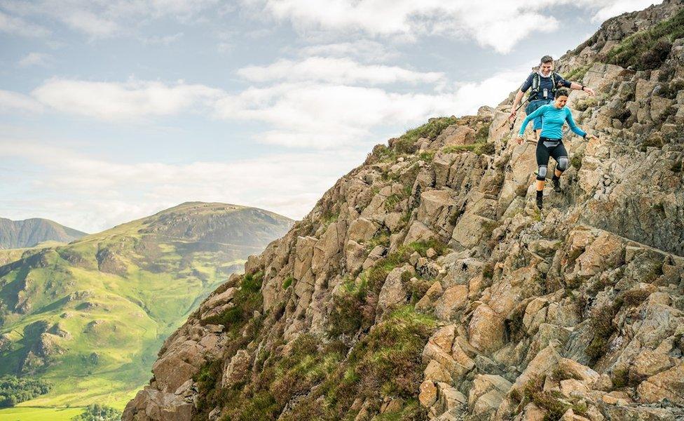 Sabrina running at Haystacks on Day 4