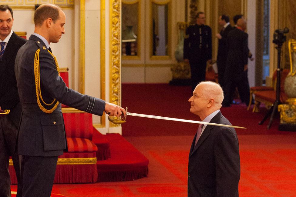 Sir George Benjamin with the Duke of Cambridge