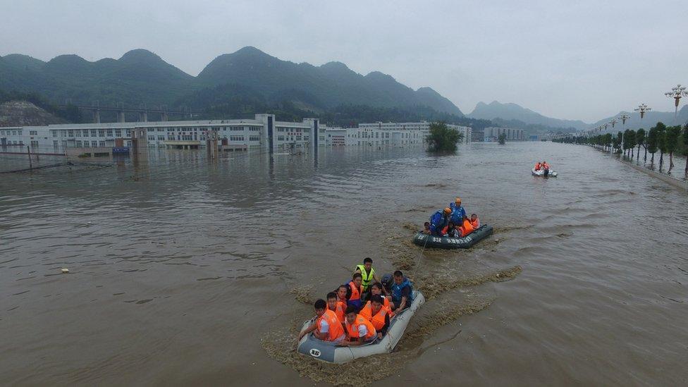 Flooding in Bijia, Guizhou Province