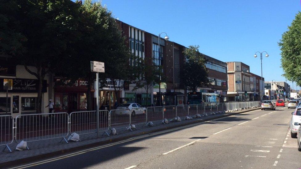 Barriers have been installed on Kingsway since the death