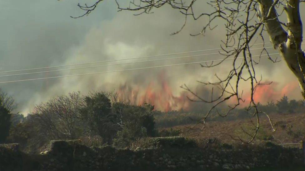 Fire in Mourne Mountains