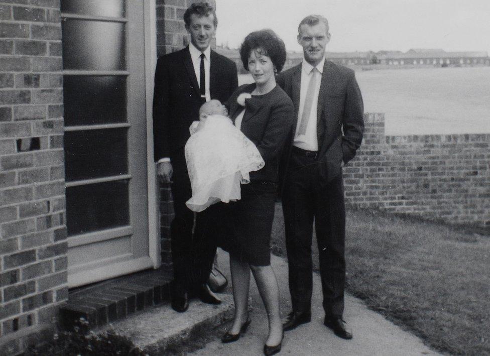 Helen Puttock with her husband George (right) and a friend