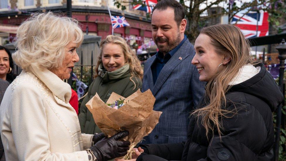 The Duchess of Cornwall meets Maddy Hill, Danny Dyer and Rose Ayling-Ellis