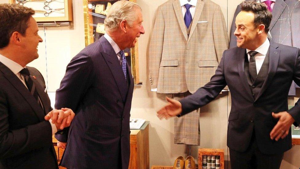 Ant and Dec with Prince Charles