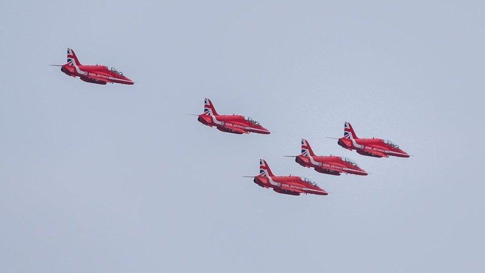 Red arrows seen from Oakham, Rutland