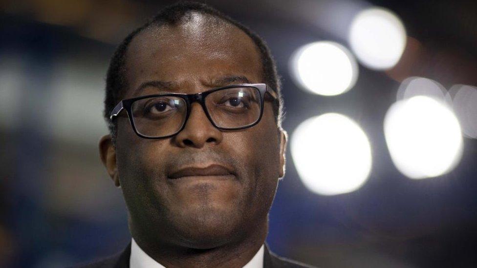 A close-up shot of Kwasi Kwarteng