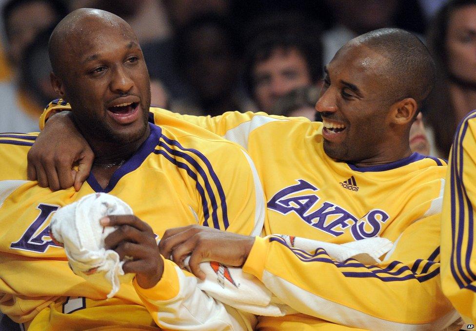 Lamar Odom and Kobe Bryant